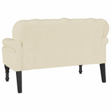 Bench Cream 119.5 x 64.5 x 75 cm Faux Leather 42019295