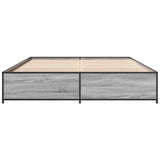 Bed Frame without Mattress Grey Sonoma 150x200 cm King Size 3279840