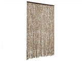 Fly Curtain Beige and Brown 100x230 cm Chenille 377390