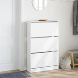 Shoe Cabinet White 80x21x125.5 cm Engineered Wood 839924
