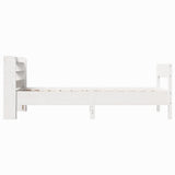 Bed Frame without Mattress White 90x200 cm Solid Wood Pine 3306937