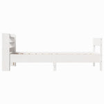 Bed Frame without Mattress White 100x200 cm Solid Wood Pine 3306934