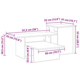 Console Table White 91.5 x 35 x 38.5 cm Engineered Wood 891160