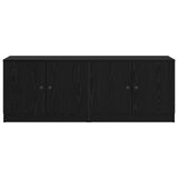 Bed Cabinet 2 pcs Black Oak 66 x 35 x 48 cm Engineered Wood 893716