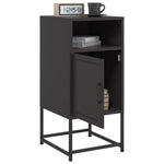 ZNTS Bedside Cabinets 2 pcs Black 36x39x78 cm Steel 846567