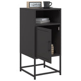 ZNTS Bedside Cabinets 2 pcs Black 36x39x78 cm Steel 846567