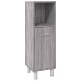 ZNTS 3 Piece Bathroom Cabinet Set Grey Sonoma Engineered Wood 3187610