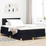 Box Spring Bed with Mattress Black 120 x 200 cm Fabric 3342431