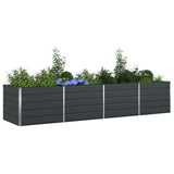 Planter Anthracite 385 x 100 x 75 cm Galvanised Steel 42018224