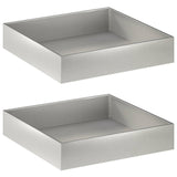 Garden Planter 2 pcs Silver 80 x 80 x 20 cm Stainless Steel 8005017