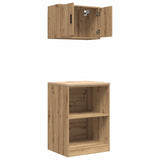 ZNTS Garage Cabinets 2 pcs Artisan Oak Engineered Wood 3328286