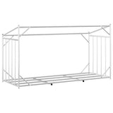 Firewood Rack with Rain Cover 200.5x80.5x110.5 cm Galvanised Steel 4104946