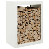 Firewood Rack White 60x40x80 cm Steel 850997