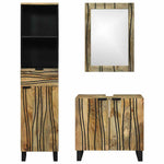 Bathroom Furniture Set with Drawer 3 pcs Brown 38 x 33 x 160 cm 3310043