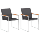 Garden Chair Set of 2 Grey 46497