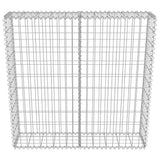 Gabion Wall with Covers Galvanised Steel 100x20x100 cm 143578