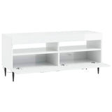 LED TV Cabinet High Gloss White Engineered Wood 896989
