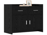 Sideboard Black Oak 75 x 36 x 80 cm Engineered Wood 8011116