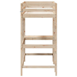 Loft Bed without Mattress 75x190 cm Small Single Solid Wood Pine 842862