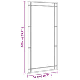 Wall Mirror Black 50x100 cm Rectangle Iron 358630