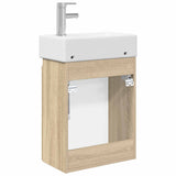 Bathroom Vanity Unit with Tap Sonoma Oak 45.5 x 25.5 x 84 cm 889493