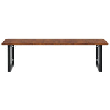 Basin Shelf Wall Mounted Steel and Solid Wood Oak 3302489