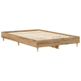 Bed Frame No Mattress Artisan Oak 140x190 cm Engineered Wood 861065