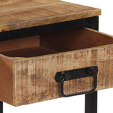 Console Table 100x35x70 cm Solid Rough Wood Mango 374077
