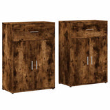 Sideboards 2 pcs Smoked Oak 60x30x84 cm Engineered Wood 3276599