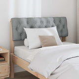 Upholstered Headboard Light Grey 90 cm Solid Pine Wood 879194
