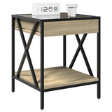 Bedside Table with Infinity LED Sonoma Oak 40x40x49 cm 3284097