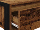 End Table with Drawer Old Wood 100 x 36 x 75 cm Engineered Wood 886700