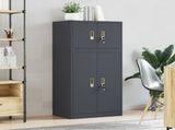 Storage Cabinet 2 pcs Anthracite 60 x 40 x 130 cm Steel 3438689