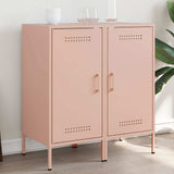 Sideboards 2 pcs Pink 36x39x79 cm Steel 843015