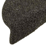 Stair Mats Self-adhesive 15 pcs 56x17x3 cm Anthracite Half Round 322352