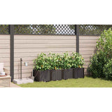Garden Planter 4 pcs Brown 160 x 40 x 37.5 cm Plastic 42002824