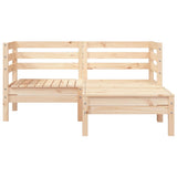 Garden Sofa 2-Seater with Footstool Solid Wood Pine 838019
