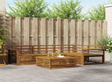 Outdoor Sofa Set 5 pcs Natural Solid Acacia Wood 3373429