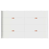 Storage Bed Frame White 120 x 200 cm Engineered Wood 3335301