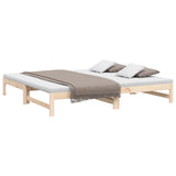 Pull-out Day Bed without Mattress 2x cm Solid Wood Pine 823409