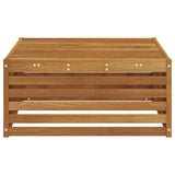 Outdoor Footstool Natural 79 x 79 x 37 cm Solid Acacia Wood 900557
