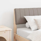 Upholstered Headboard Taupe 75 cm Solid Pine Wood 879262