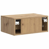 Wall-Mounted Bedside Cabinet 2 pcs Artisan Oak Engineered Wood 898974