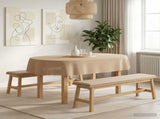 Table Cloth 5 pcs Oval Beige 130 x 220 cm 42040397