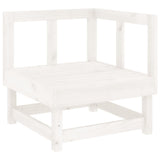 3 Piece Garden Lounge Set White Solid Wood Pine 825416