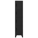 Locker Cabinet Black 38x45x180 cm Steel 339786