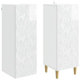 Cabinet Set 2 pcs High Gloss White Engineered Wood 3416713