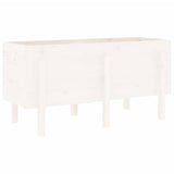 Garden Raised Bed White 121x50x57 cm Solid Wood Pine 825227