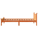 Bed Frame Wax brown Solid pine wood Small Single Bed Frame 855617