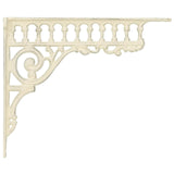 Wall Shelf Brackets 12 pcs Antique White 27.5 x 23 x 4 cm Steel 42038804